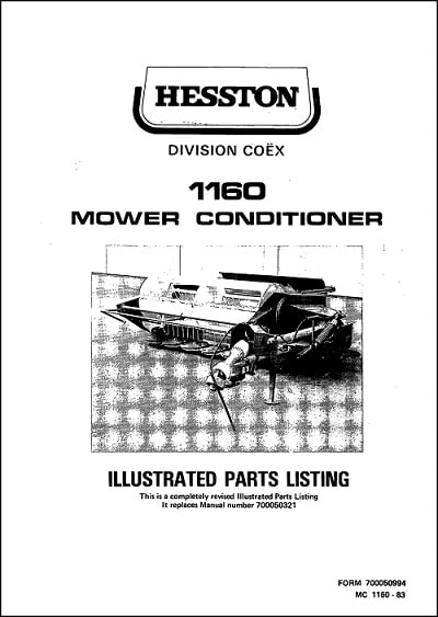 Hesston 1160 Parts Manual