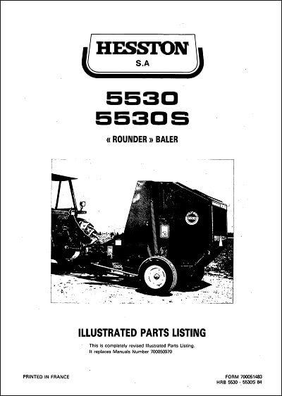 Hesston 5530 Parts Manual
