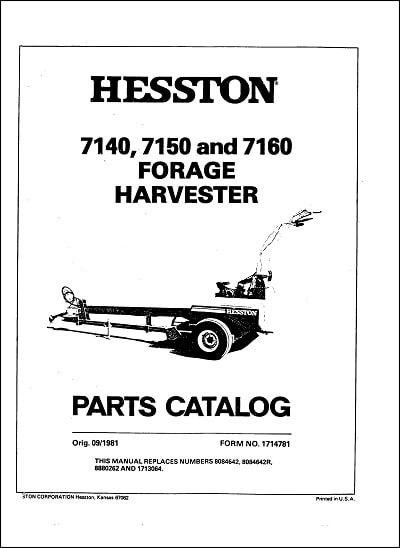 Hesston 7160 Parts Manual