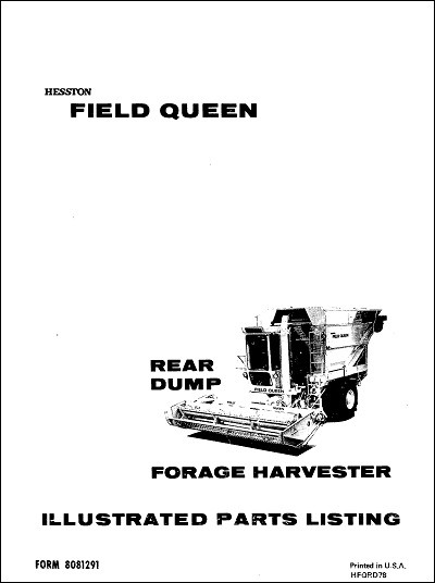 Hesston Field Queen Parts Manual