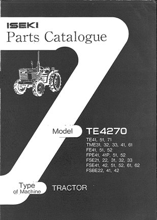 Iseki TE4270 parts catalog