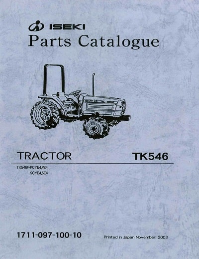 Iseki TK546 parts catalog