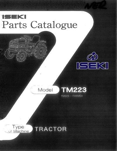 Iseki TM223 parts catalog