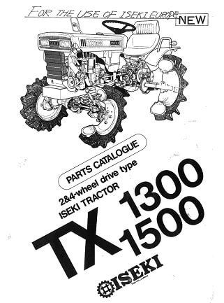 Iseki TX1300 TX1500 parts catalog