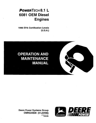 John Deere 6081 parts manual