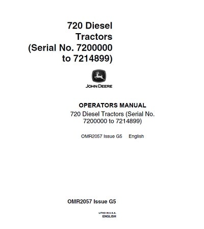 John Deere 720 parts manual