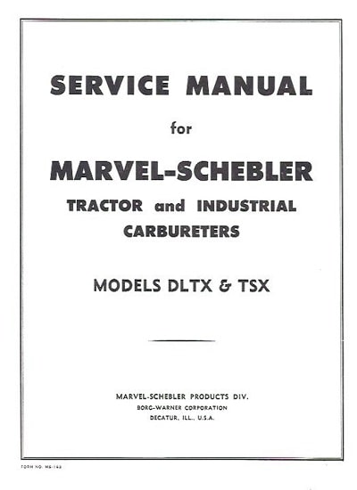 Marvel Schebler DLTX and TSX parts manual