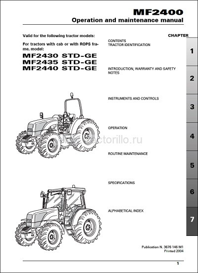 Massey Ferguson 2400 Parts Manual