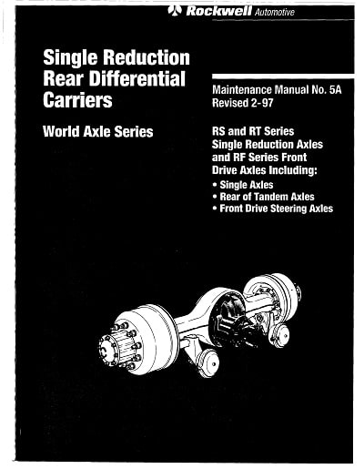 Meritor Rockwell RS RT parts manual