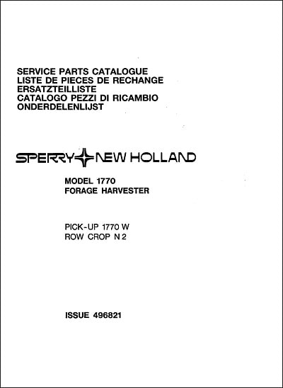 New Holland 1770W Parts Manual