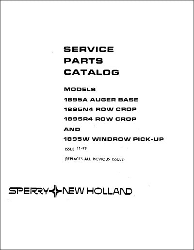 New Holland 1895R4 Parts Manual