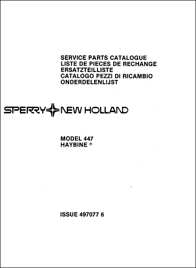 New Holland 447 Parts Manual