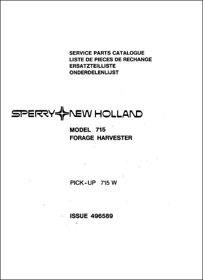 New Holland 715 Parts Manual