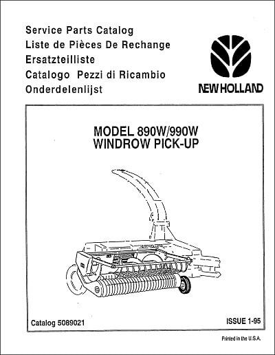 New Holland 890W 990W Parts Manual