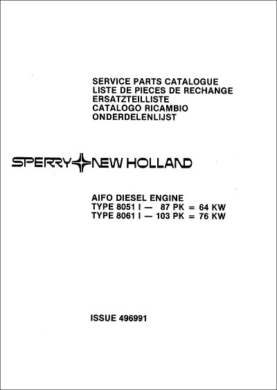 New Holland 8061L Parts Manual