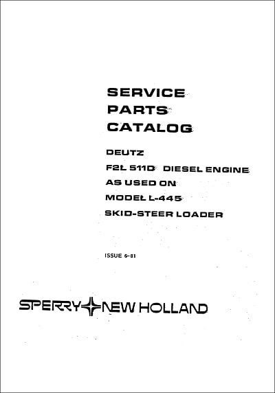 New Holland F2L511D Parts Manual