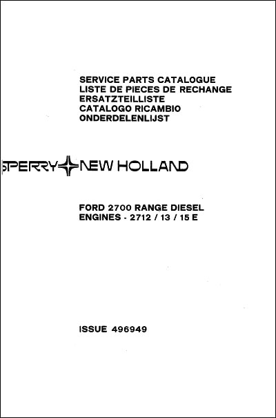New Holland 2700 Parts Manual