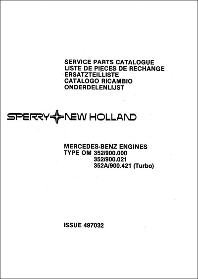 New Holland 352 Parts Manual