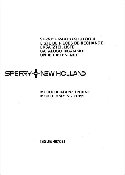New Holland OM 351 900.021 Parts Manual