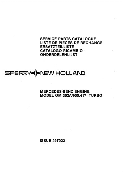 New Holland OM 352A Parts Manual