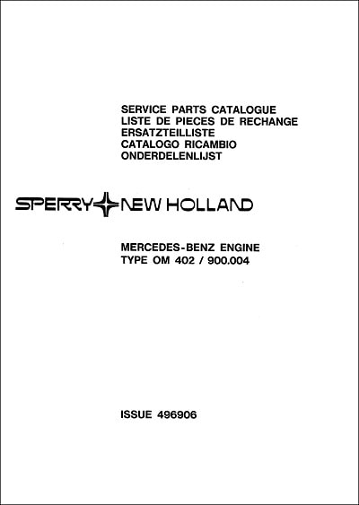 New Holland OM 402 Parts Manual