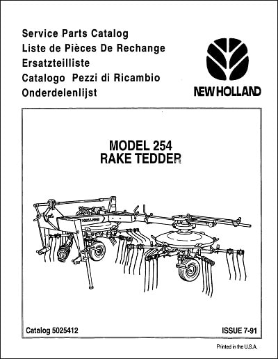 New Holland 254 Parts Manual