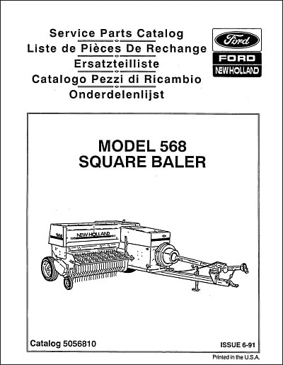 New Holland 568 Parts Manual