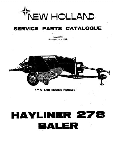 New Holland Hayliner 278 Parts Manual
