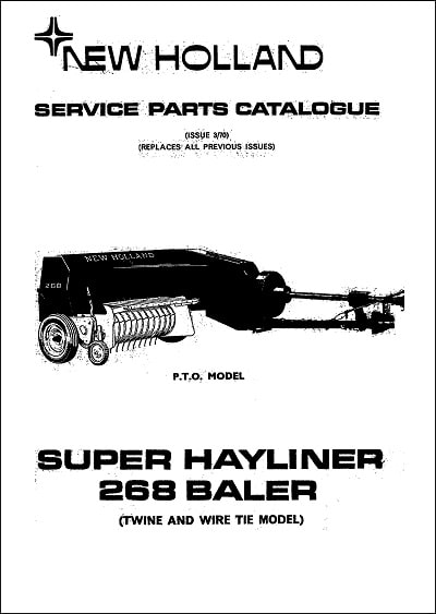 New Holland Super Hayliner 268 Parts Manual
