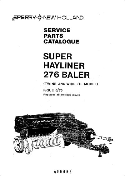 New Holland Super Hayliner 276 Parts Manual