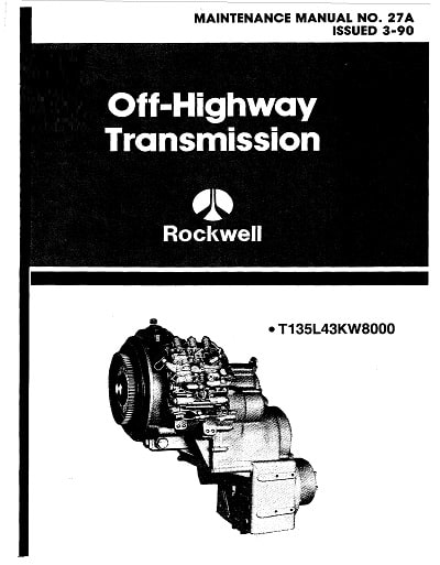 Rockwell T135L43KW8000 parts manual