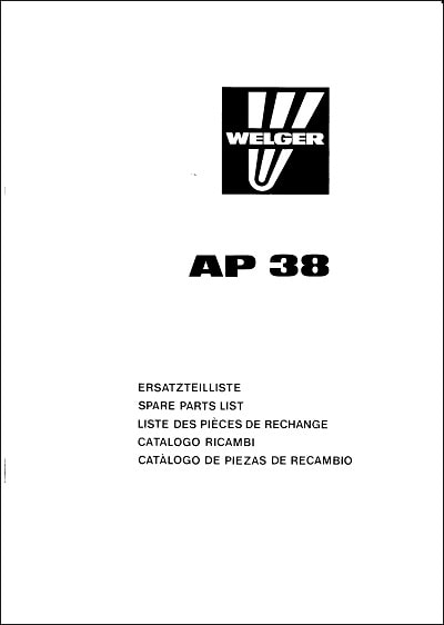 Welger AP 38 Parts Manual