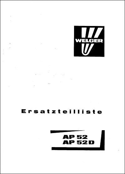 Welger AP 52 Parts Manual