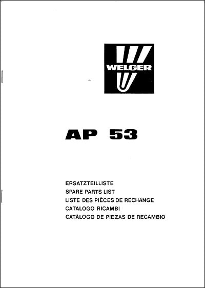 Welger AP 53 Parts Manual