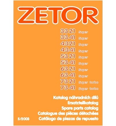 Zetor 5321 5341 spare parts catalog