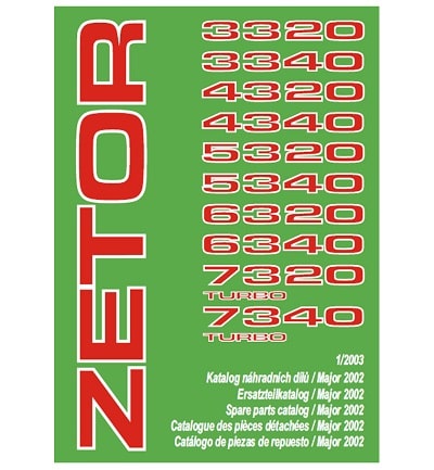 Zetor 4320 4340 spare parts catalog