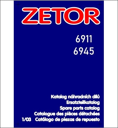 Zetor 6911 6945 spare parts catalog