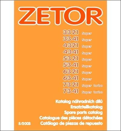 Zetor 7321 7341 spare parts catalog