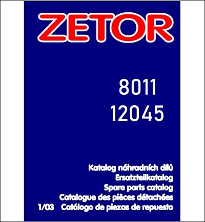Zetor 8011 12045 spare parts catalog