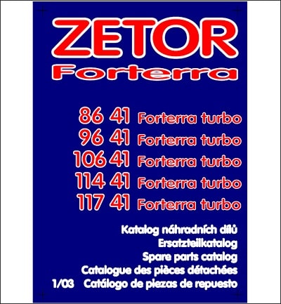 Zetor Forterra 86-41 96-41 106-41 spare parts catalog