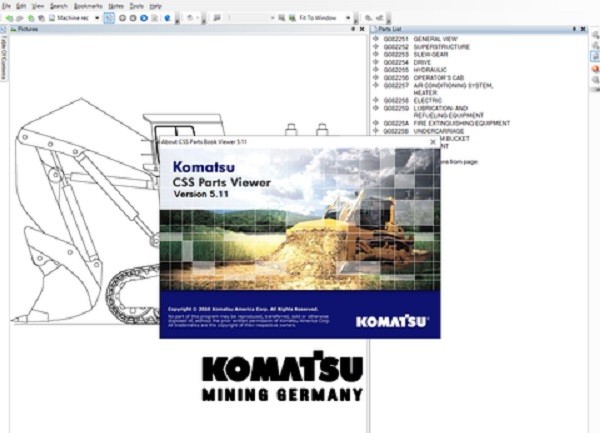 Komatsu CSS Parts Viewer 2020 service manuals