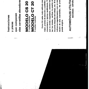 AUSA Cs Ct 20 1982 Parts Manual