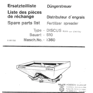 Accord Discus Parts Manual