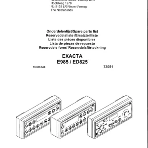 Accord Exacta E985 Ed825 Parts Manual