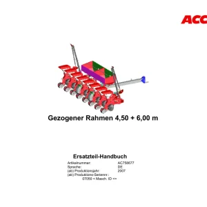 Accord Gezogener Rahmen 4.50 + 6.00M 2007 Parts Manual