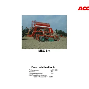 Accord Msc 6M Parts Manual