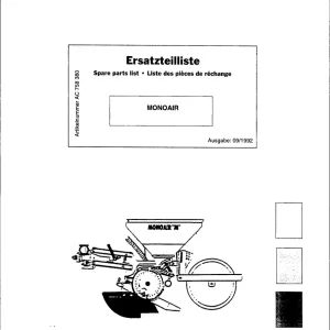 Accord Monoair 92 Parts Manual