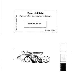 Accord Monozentra Sp Parts Manual