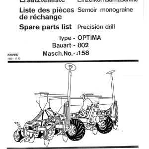 Accord Optima 802 Precision Parts Manual