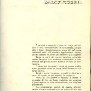 Acme Motori Fe82 Al480 Vt88 Parts Manual